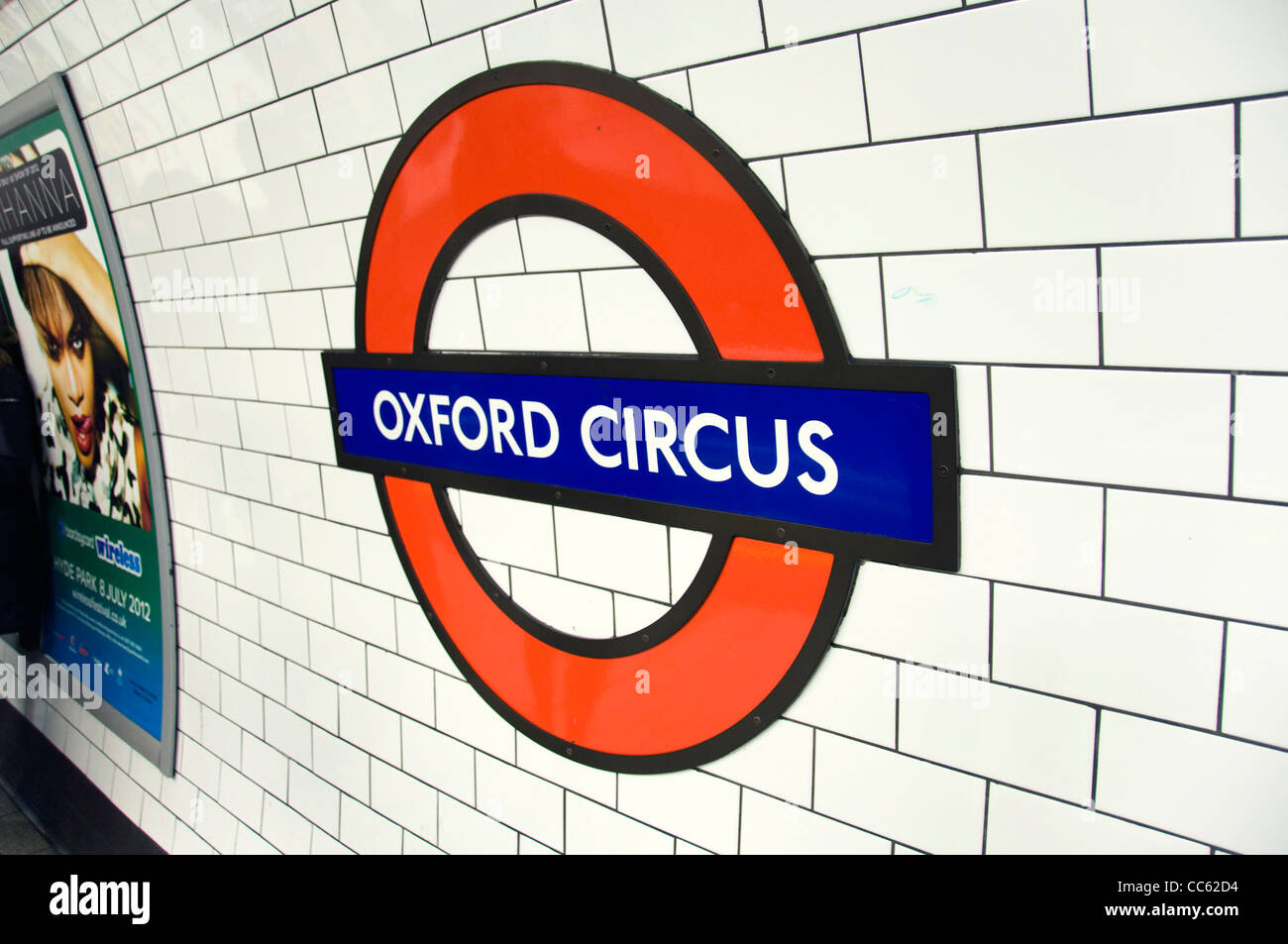 La station de métro Oxford Circus - Londres (UK) Banque D'Images