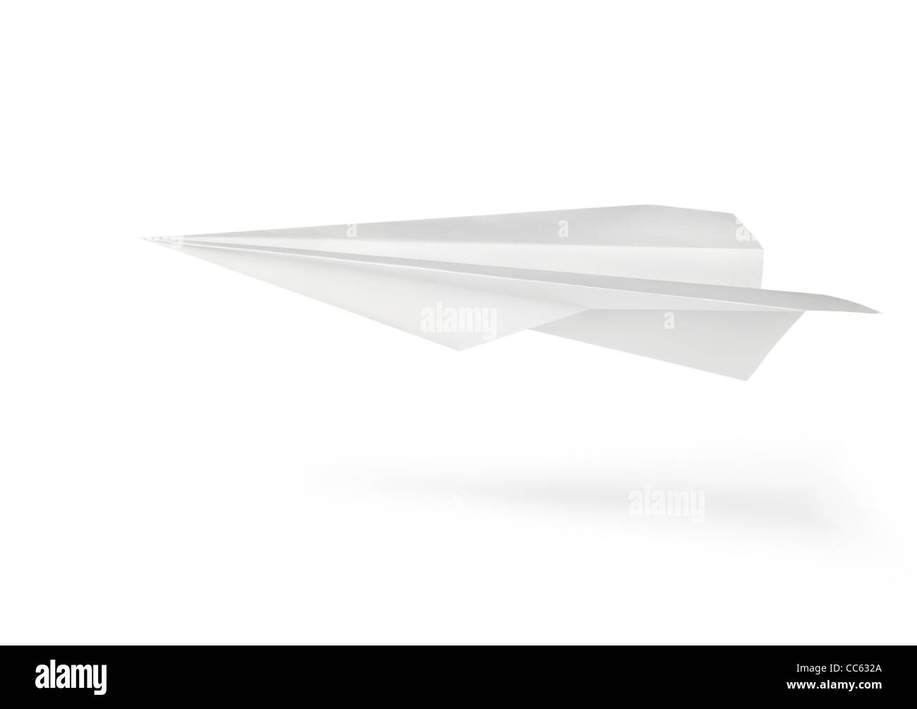 Avion fait d'un document isolé sur fond blanc Banque D'Images