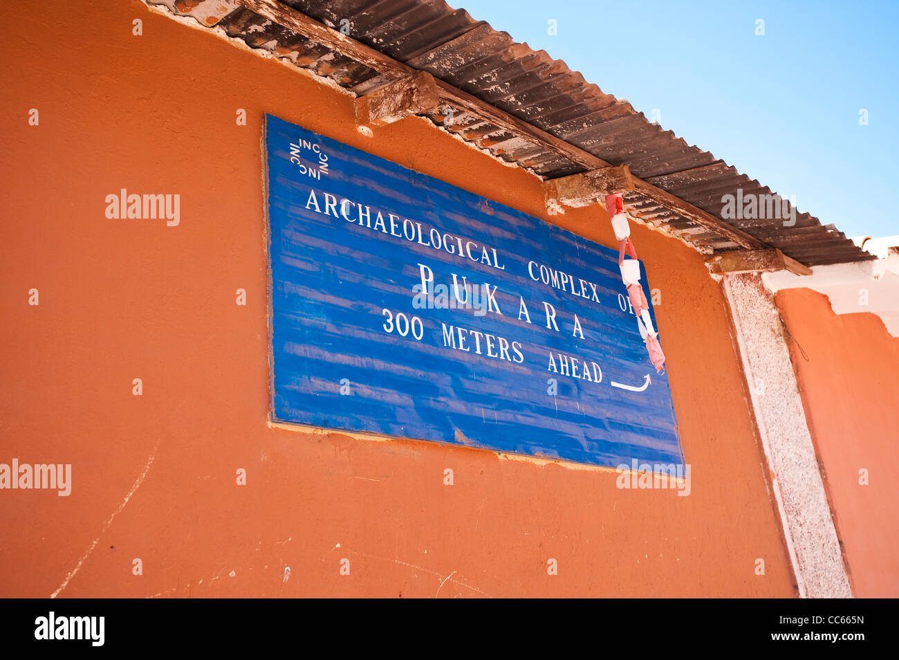 Pérou, Pukara.Le musée archéologique près du lac Titicaca, Puno, Pérou. Banque D'Images