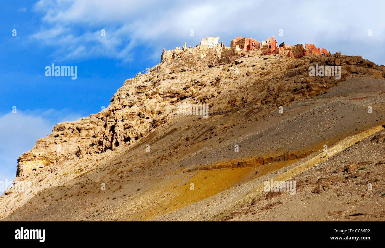 Ancien site de Dongga, nagari, Tibet, Chine Banque D'Images