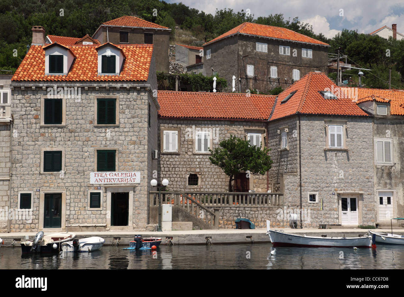 L'île de Sipan, la plus grande des îles Elaphites, Croatie Banque D'Images