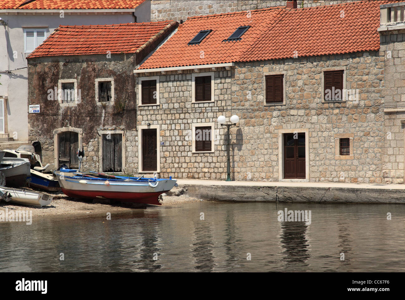 L'île de Sipan, la plus grande des îles Elaphites, Croatie Banque D'Images