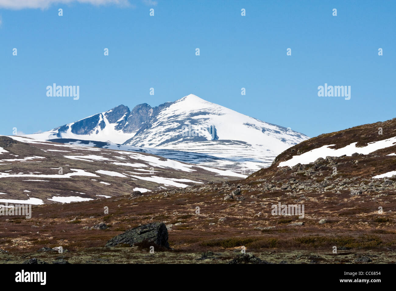 Montagnes norvégiennes, snohetta, massif du mont Banque D'Images