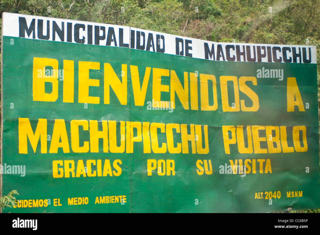 Le Pérou. Machu Picchu Pueblo. Banque D'Images