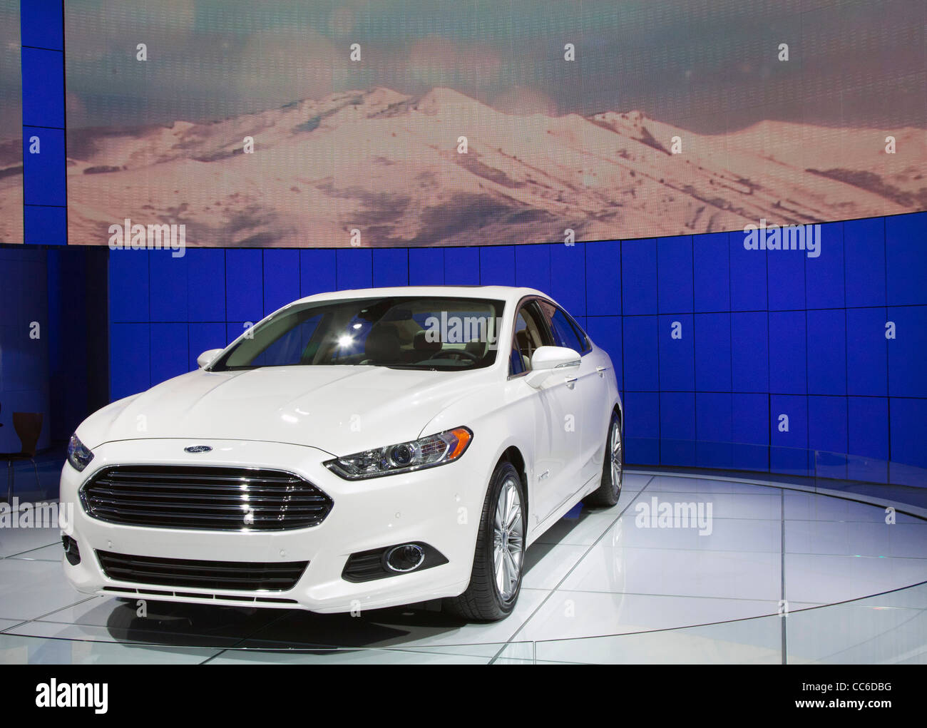 Detroit, Michigan - Le Ford Focus 2013, présentée au North American International Auto Show. Banque D'Images