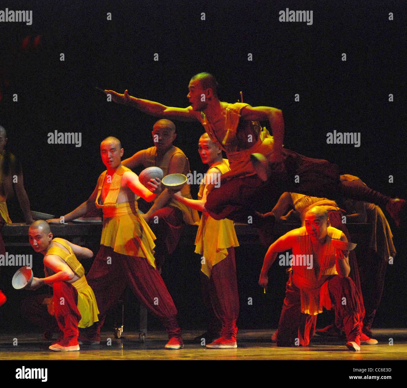 Les hommes de Kung Fu chinois, Beijing, Chine Banque D'Images