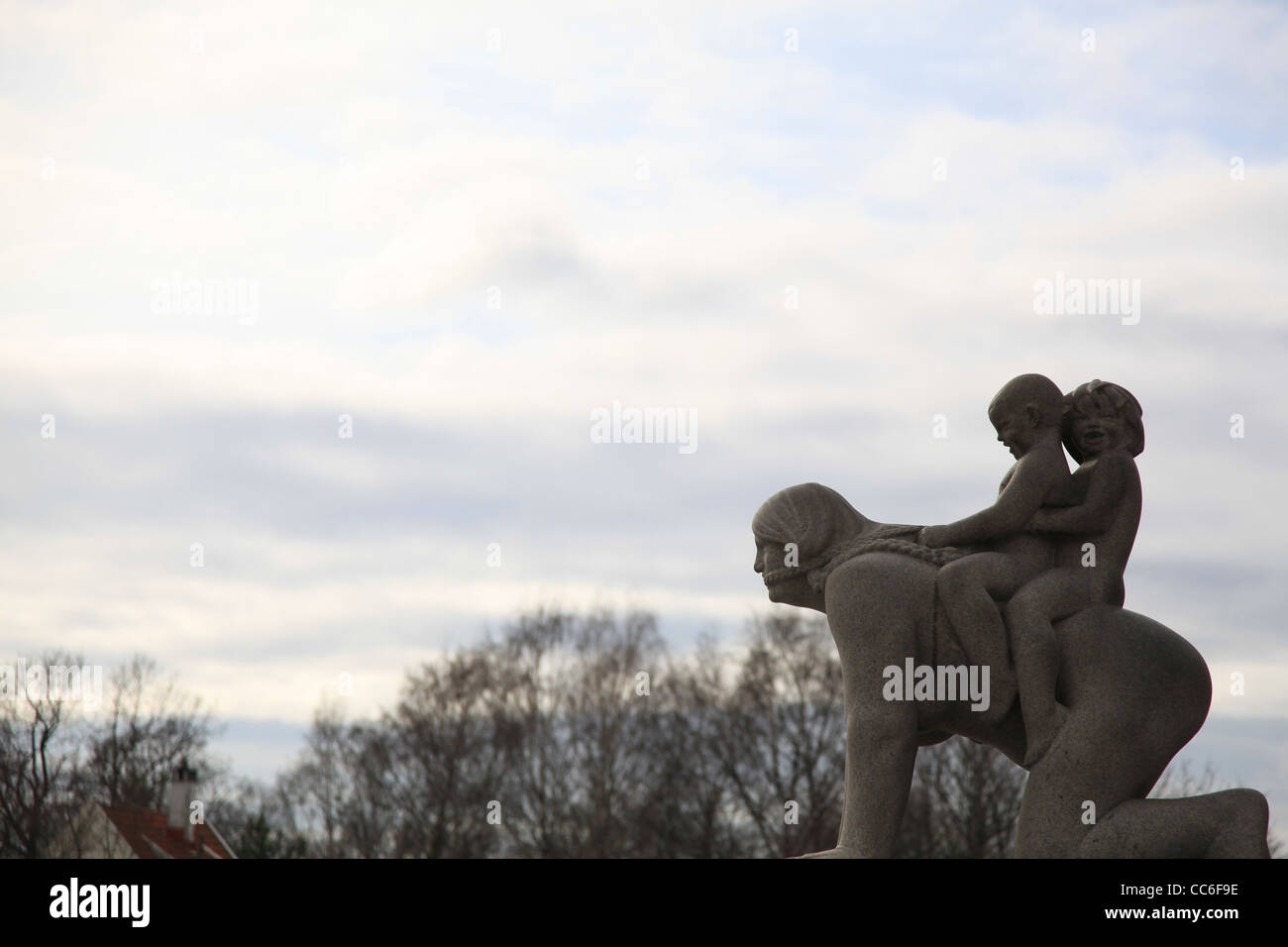 La sculpture à Vigelandsparken Sculpture Park, Oslo, Norvège Banque D'Images