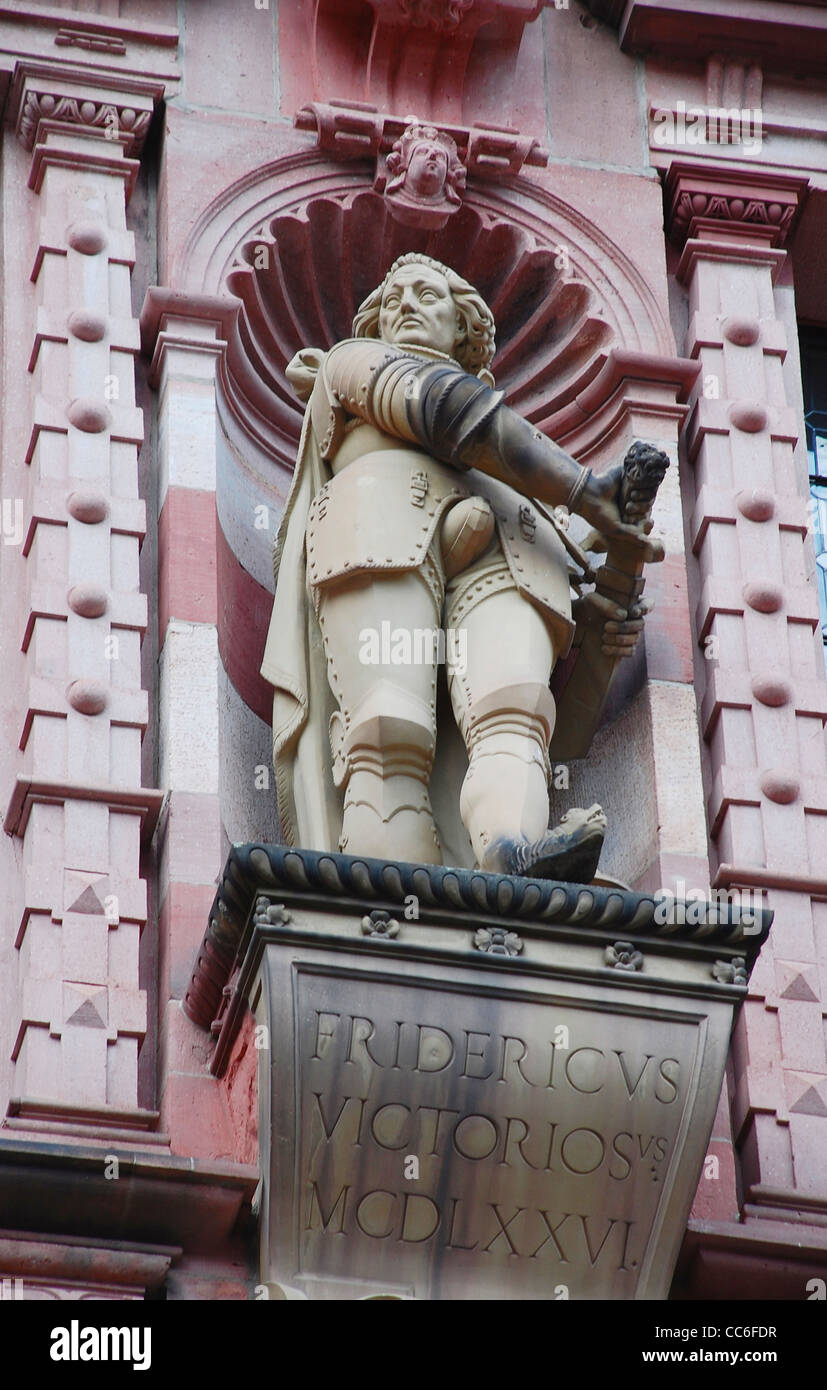 Statue de pierre, Heidelberg, Allemagne Banque D'Images