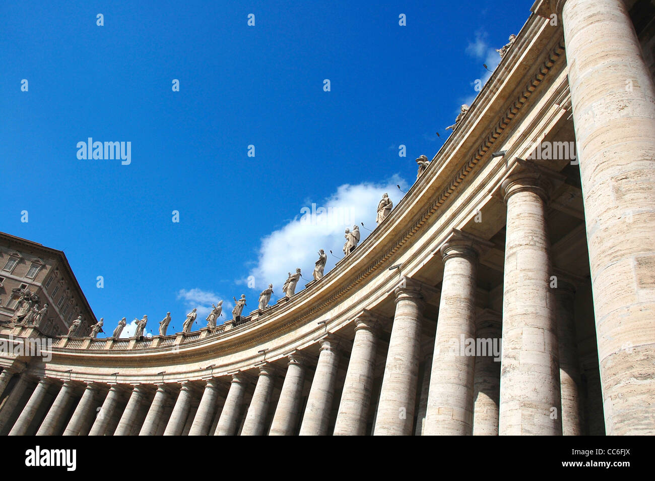 Colonne du Palais apostolique du Vatican, Banque D'Images