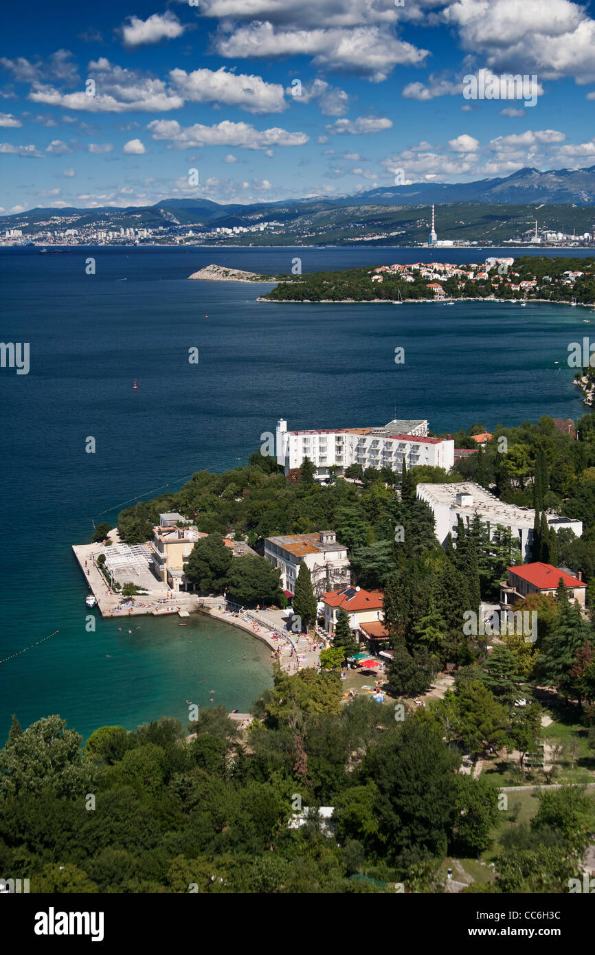 La côte de la ville de Hvar - Croatie Banque D'Images