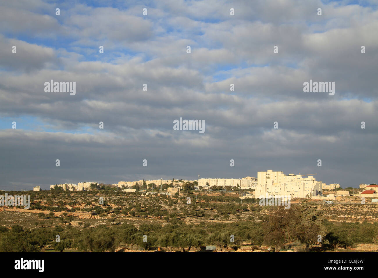 Israël, Jérusalem, une vue sur le quartier de Gilo Banque D'Images