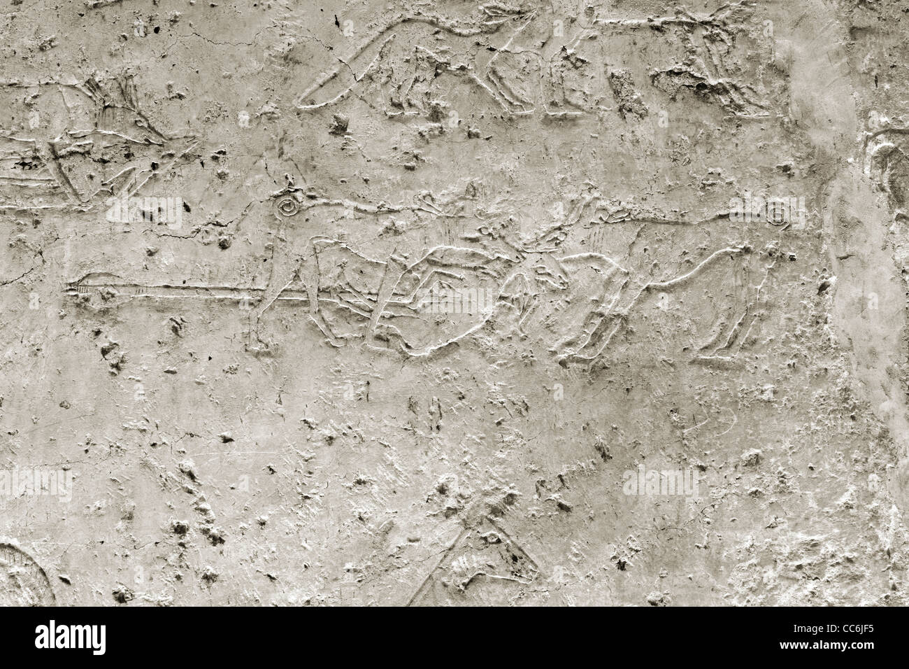 Reliefs dans l'Empire du Milieu tombe de Ukh Hotep Fils de Senbi à Meir , nord ouest d'Assiout en moyenne Égypte Banque D'Images