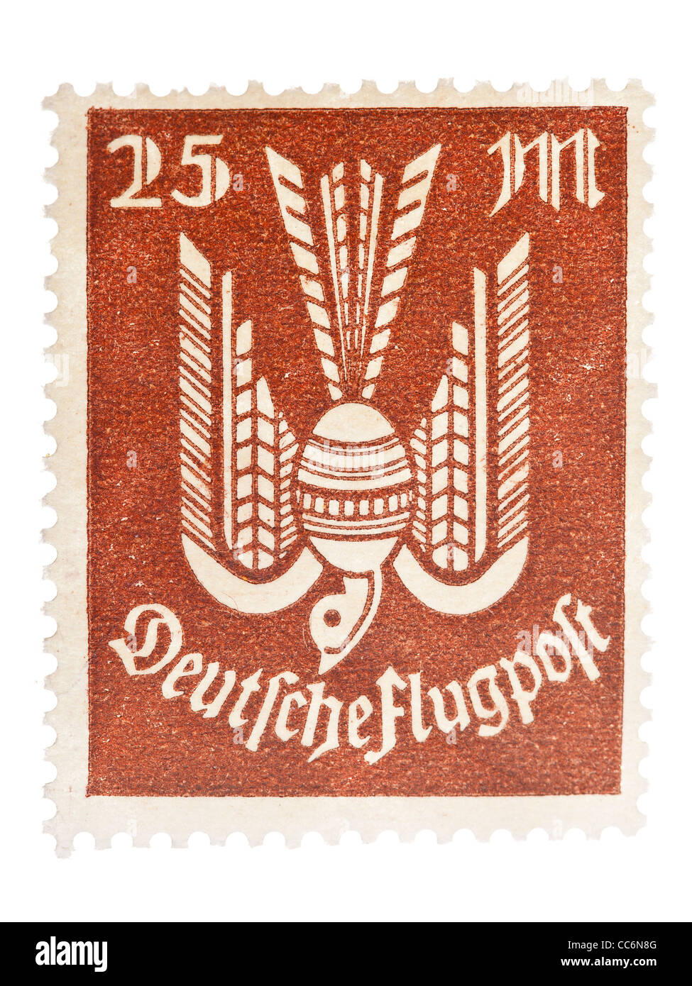 Timbre-poste : Empire allemand, Air Mail, 1923, 25 mark, état neuf Banque D'Images