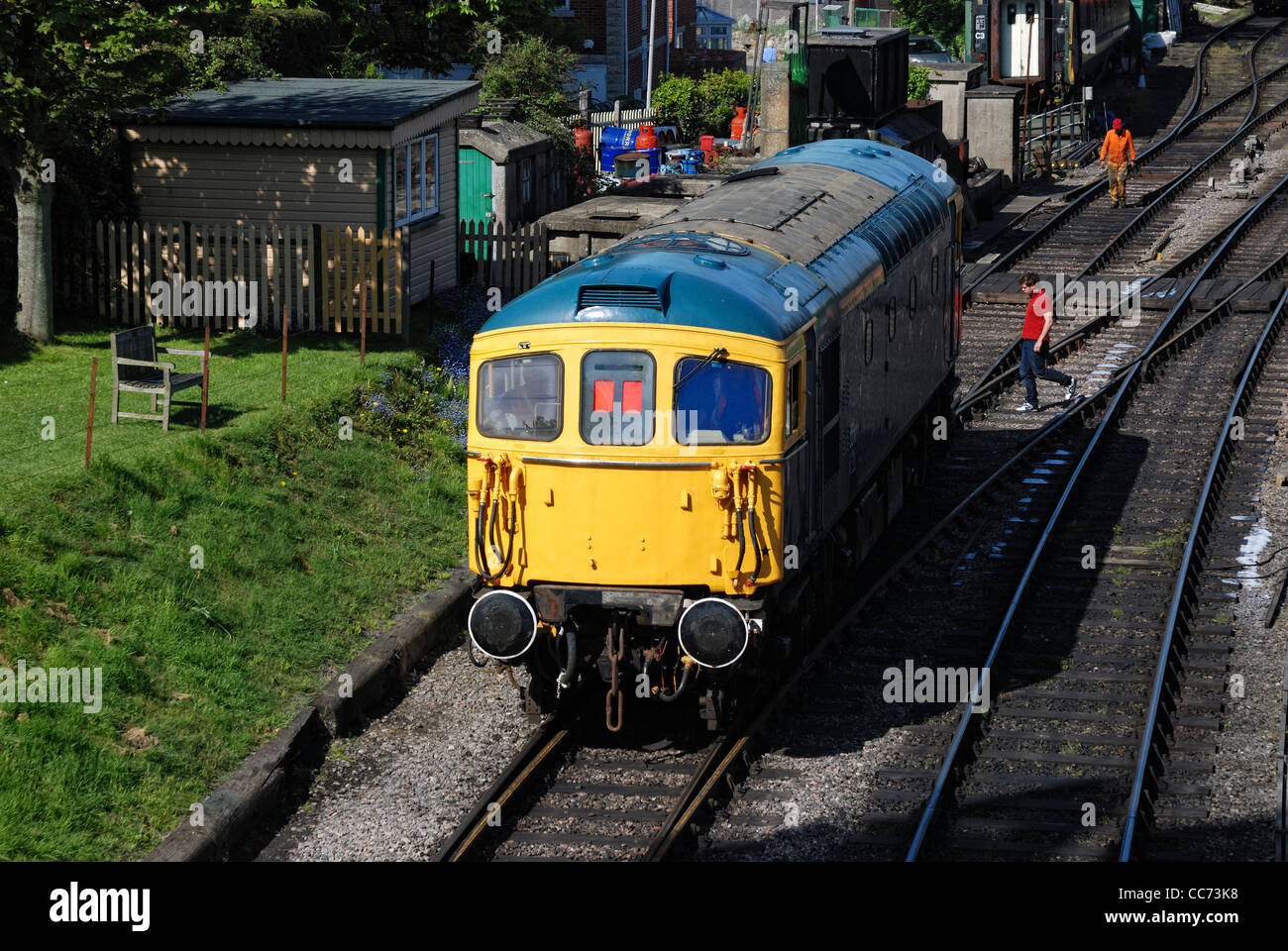 33/1 Classe n° D6528 British Rail TOPS nombre 33111 sur le chemin de fer swanage dorset england uk Banque D'Images