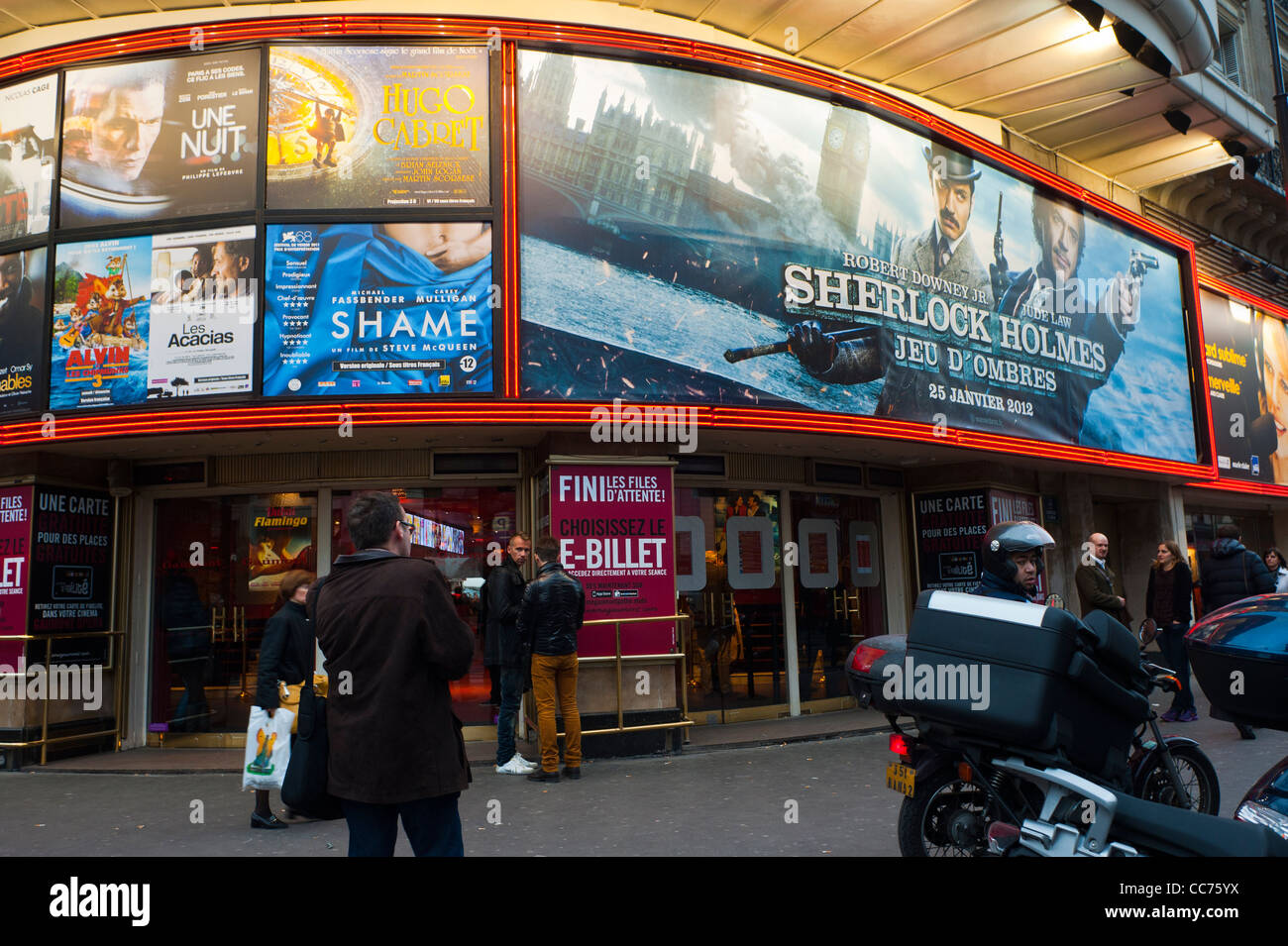 Paris, France, Front of French Movie Theatre Marquee, « Gaumont Opera