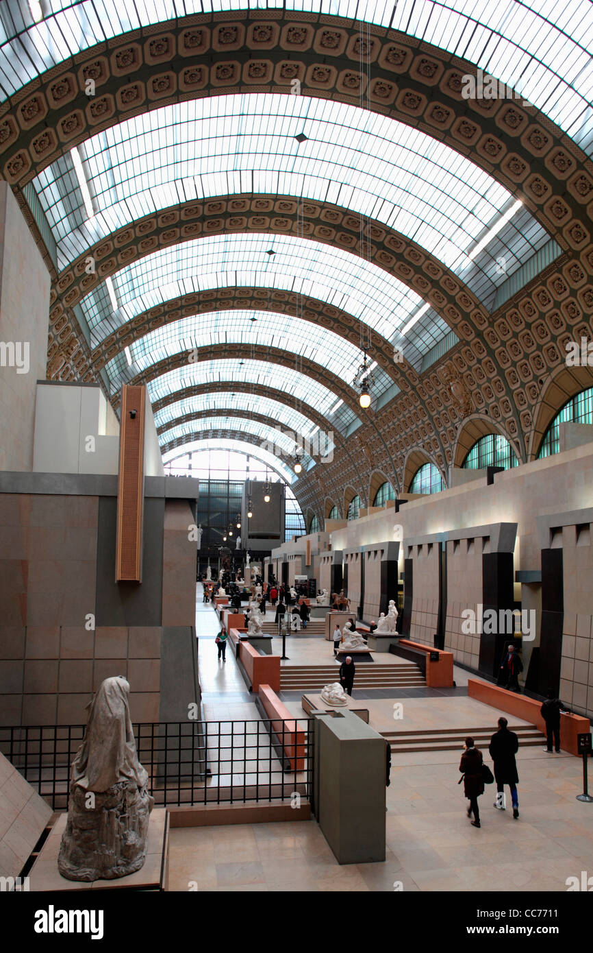 France, Paris, le hall d'exposition principal du Musée d'Orsay (Musée d'Orsay) Banque D'Images