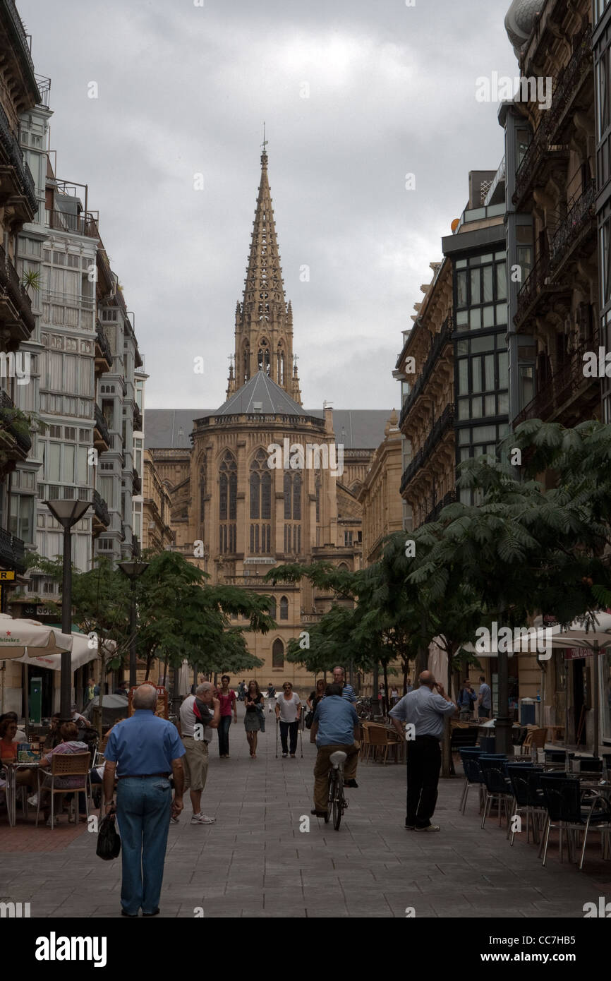 Cathédrale Buen Pastor, Bon Berger, 1897 De Reyes Catolicos, Donostia Aka San Sebastian, Espagne Banque D'Images
