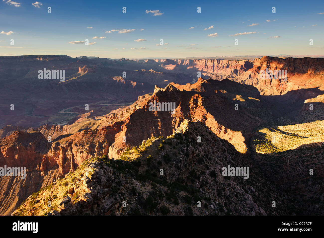 Grand Canyon panorama sur la fin de l'après-midi, USA Banque D'Images