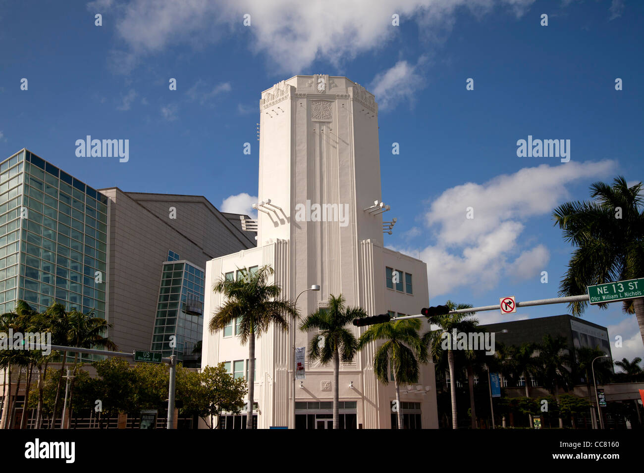 Tour de l'Art Déco Adrienne Arsht Center for the Performing Arts dans le centre-ville de Miami, Floride, USA Banque D'Images
