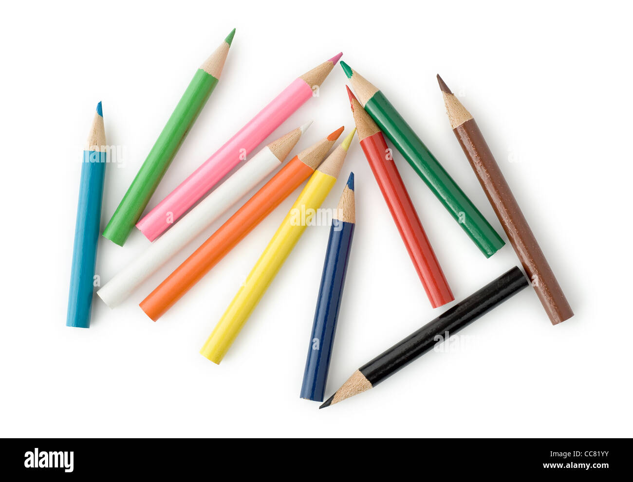 Crayons de couleur pour un usage professionnel ou scolaire Banque D'Images