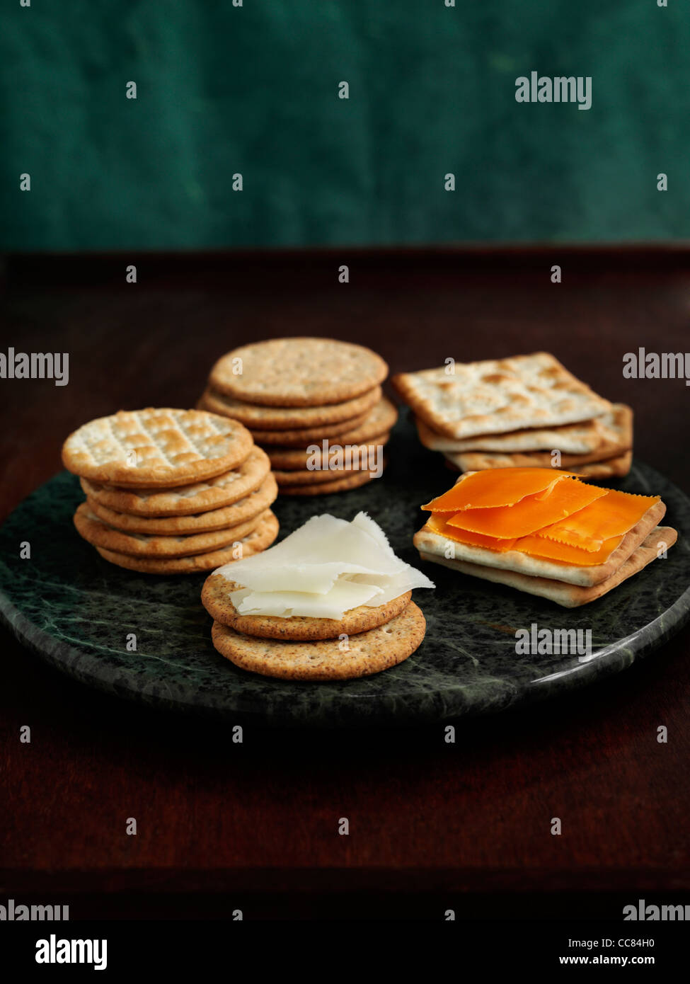 Ossau-iraty mimolette et fromages et biscuits Banque D'Images