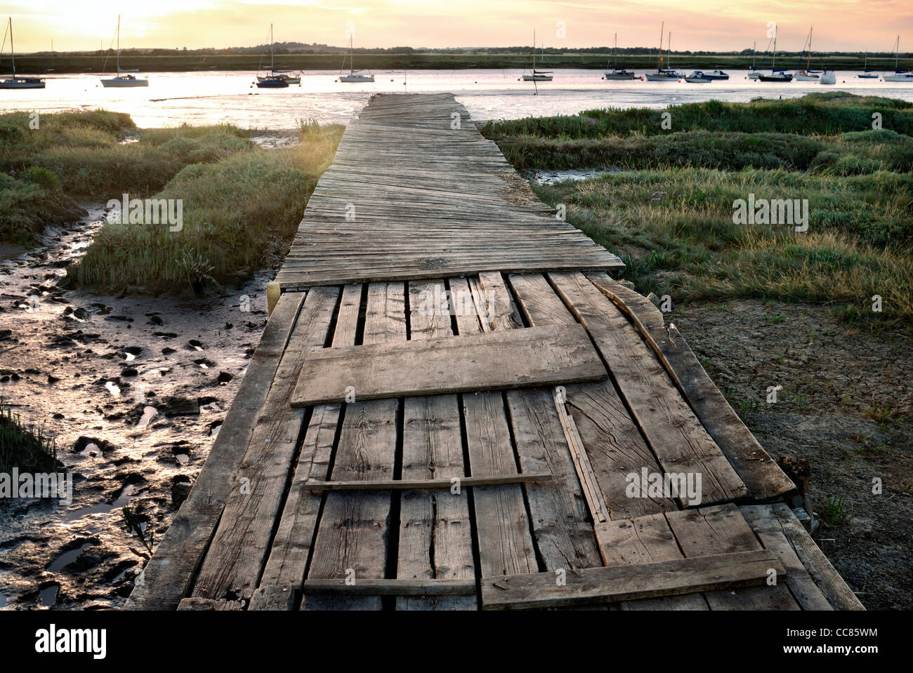 Jetty, Mersea Island, Essex, Angleterre, Royaume-Uni Banque D'Images