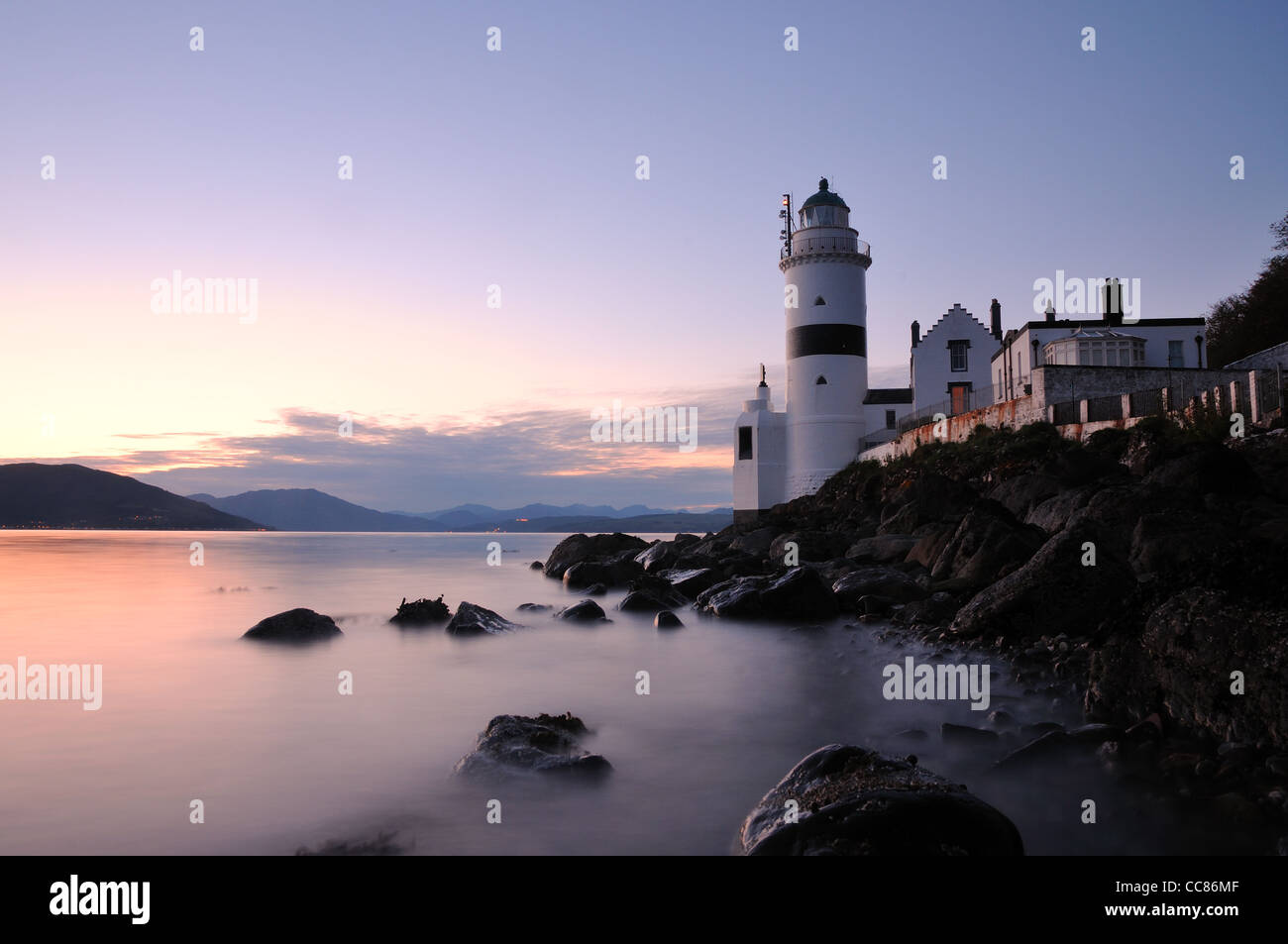 Cloch, Phare, l'Écosse Gourock Banque D'Images