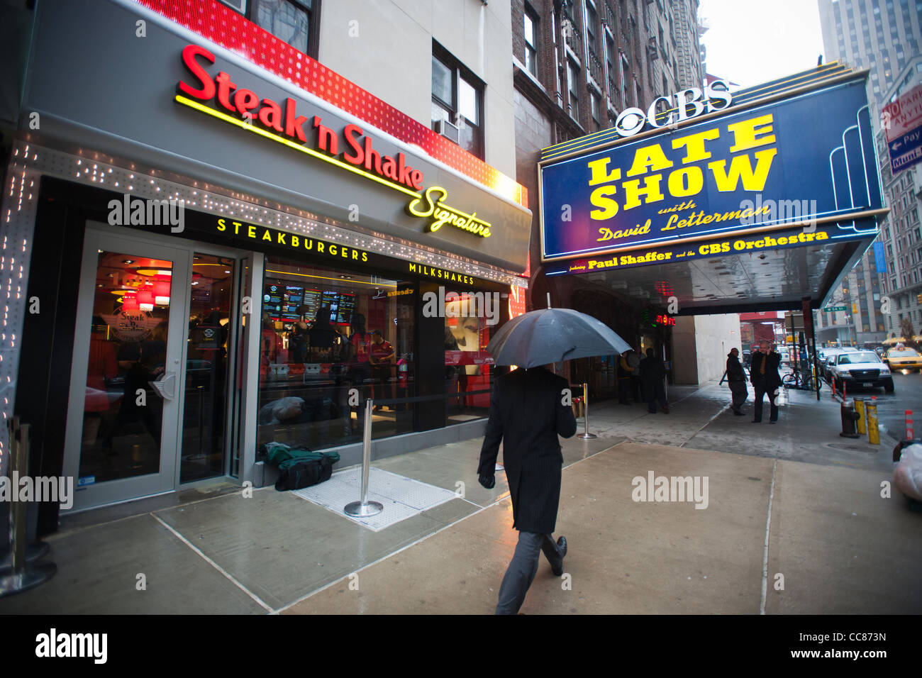 Steak 'n Shake restaurant signature à New York le jour de son inauguration  Photo Stock - Alamy
