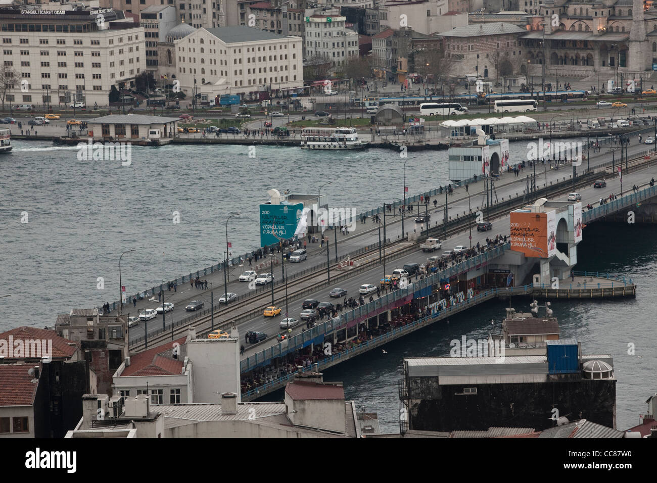 Vue sur Istanbul depuis la tour de Galata. Banque D'Images