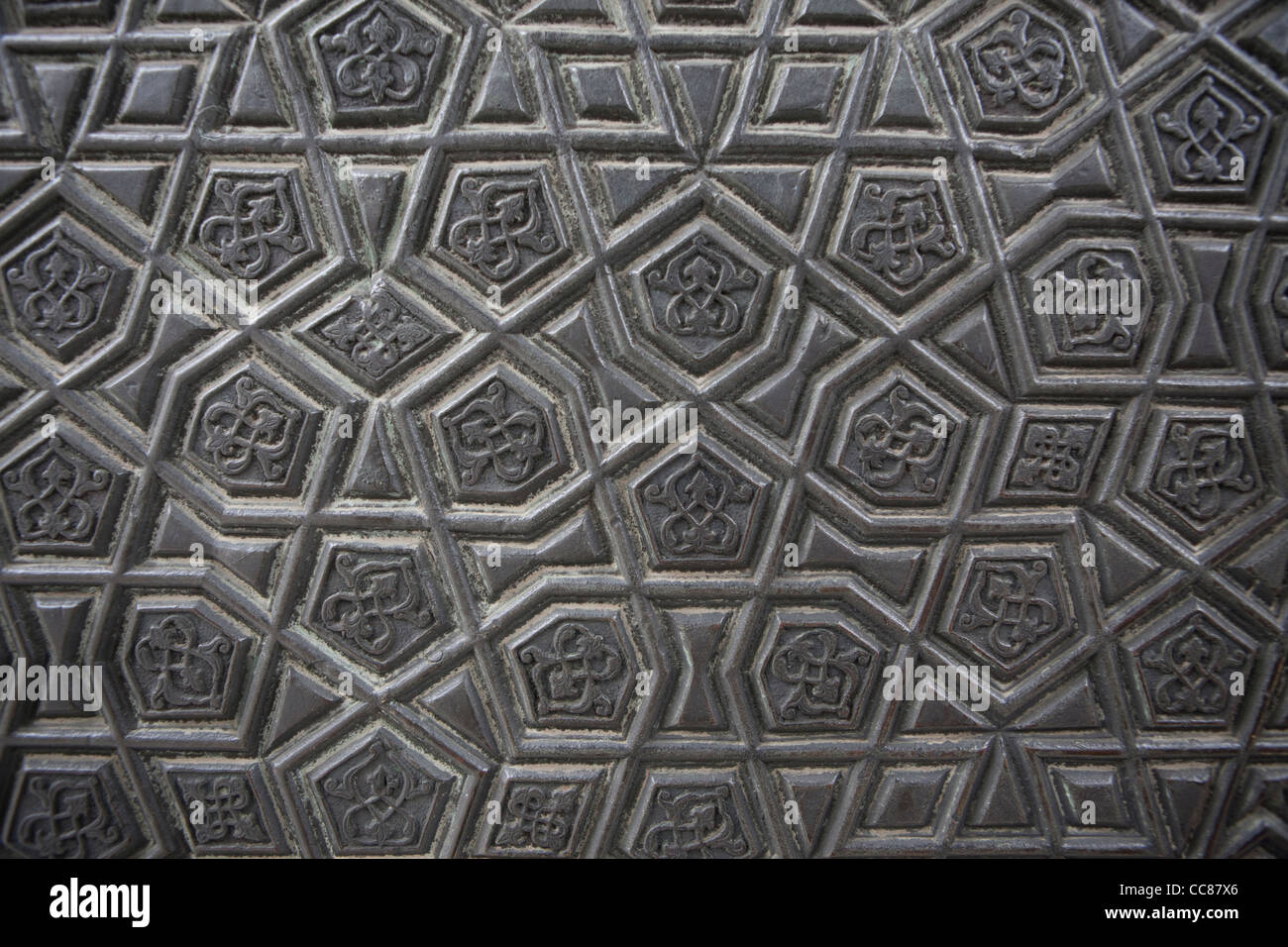 Détail de la porte d'Istanbul - Mosquée Bleue Banque D'Images