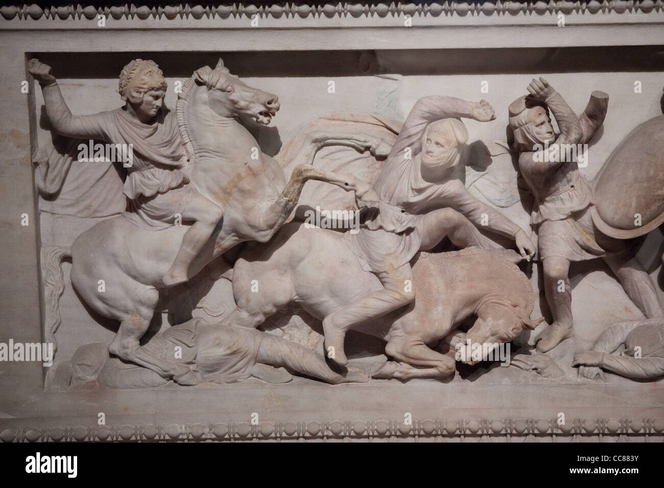 Alexander sarcophage - Musée Archéologique d'Istanbul Banque D'Images