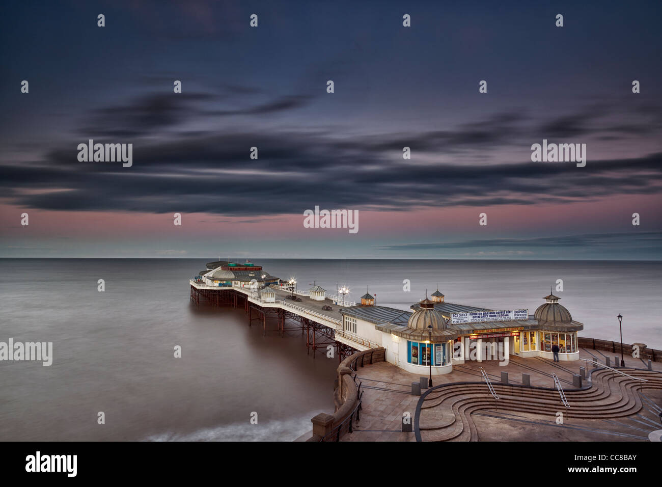 Jetée de Cromer- North Norfolk Coast sur une soirée hivers Banque D'Images