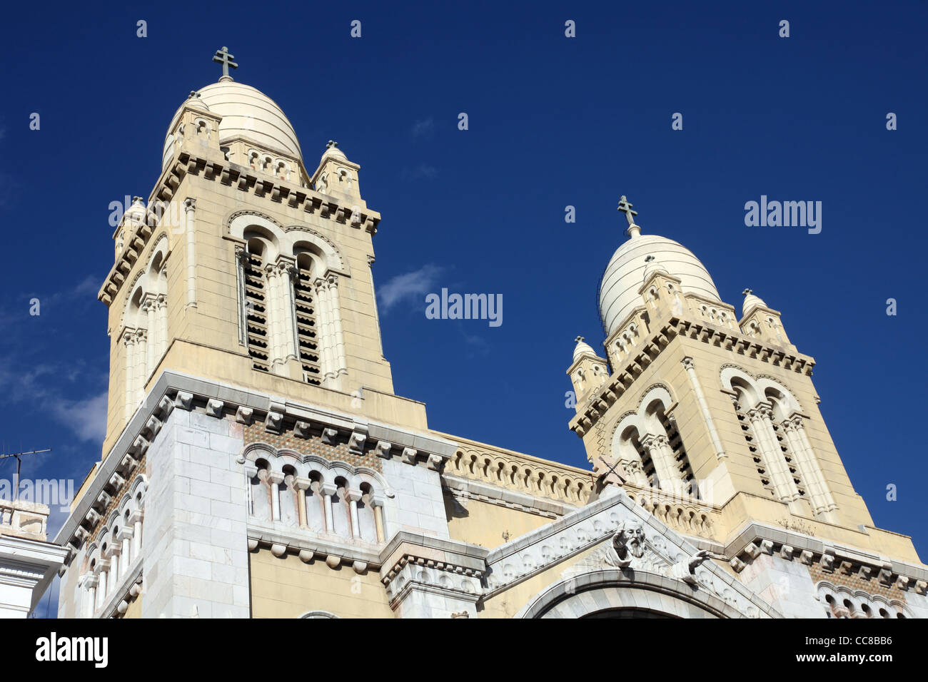 La Cathédrale de St Vincent de Paul est une cathédrale catholique romaine à Tunis Banque D'Images