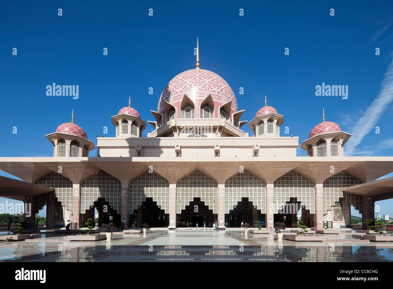 Mosquée Putra, Masjid Putra, Putrajaya, Malaisie Banque D'Images