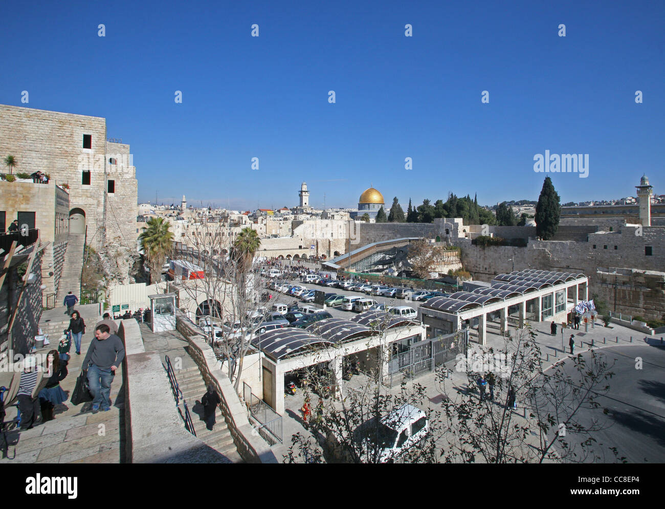 Jérusalem, Mur des lamentations, mur ouest Banque D'Images