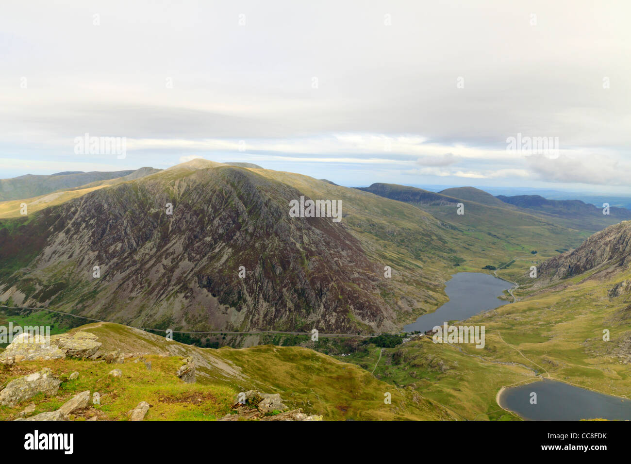 Pen Y Wen Ole dans l'Ogwen Valley, Snowdonia, Banque D'Images