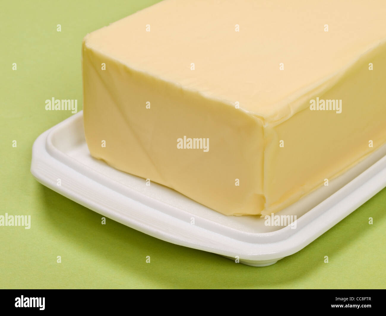 Detailansicht von einem Stück Butter | photo de détail un morceau de beurre Banque D'Images