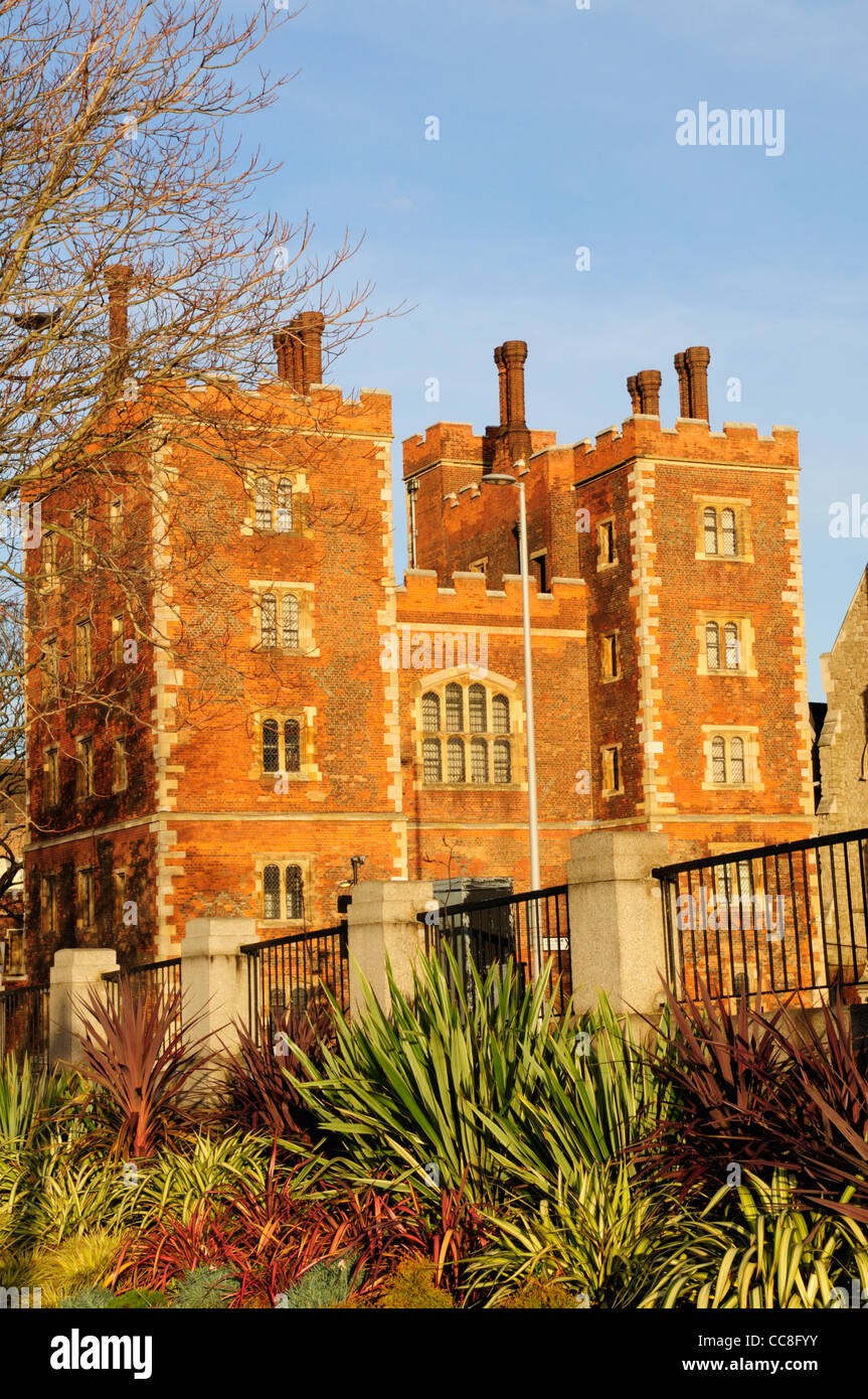 Lambeth Palace, résidence officielle de l'archevêque de Canterbury, Londres, Angleterre, Royaume-Uni Banque D'Images