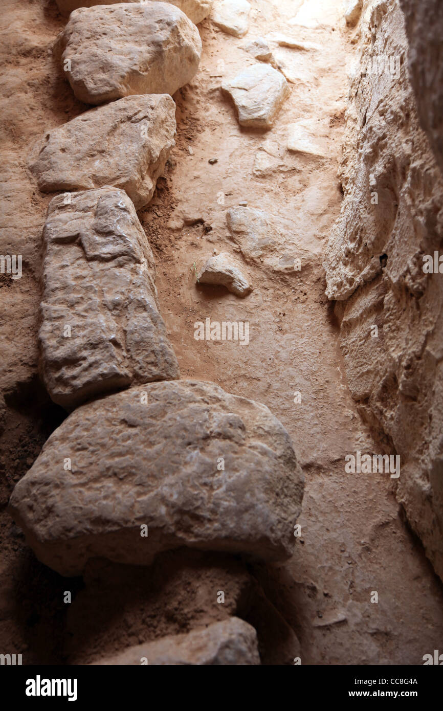 Grottes troglodytiques de résidentiel à Matmata, Tunisie, Afrique Banque D'Images