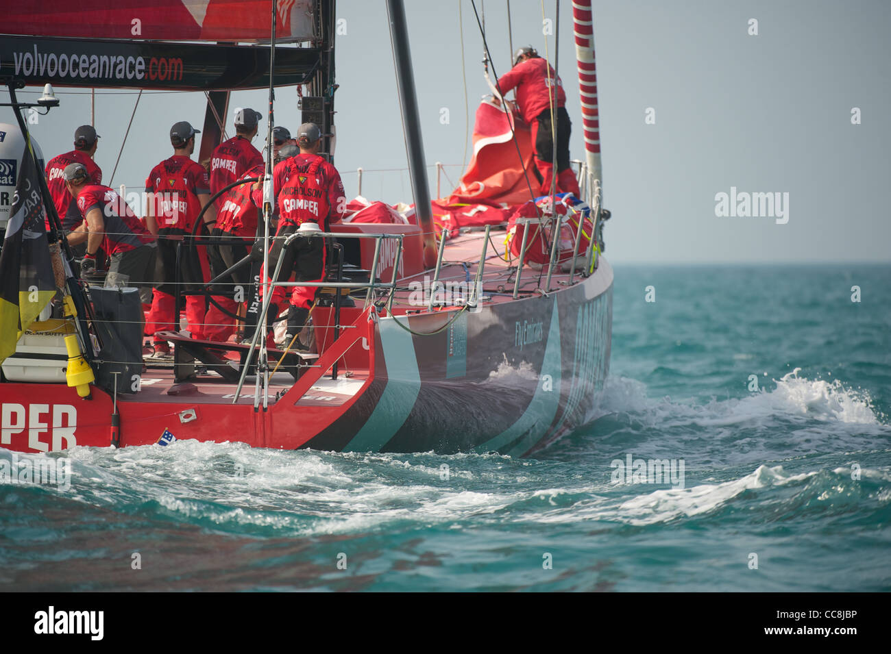 14.01.2012, Abu Dhabi. Volvo Ocean Race, course 3 jambe Banque D'Images