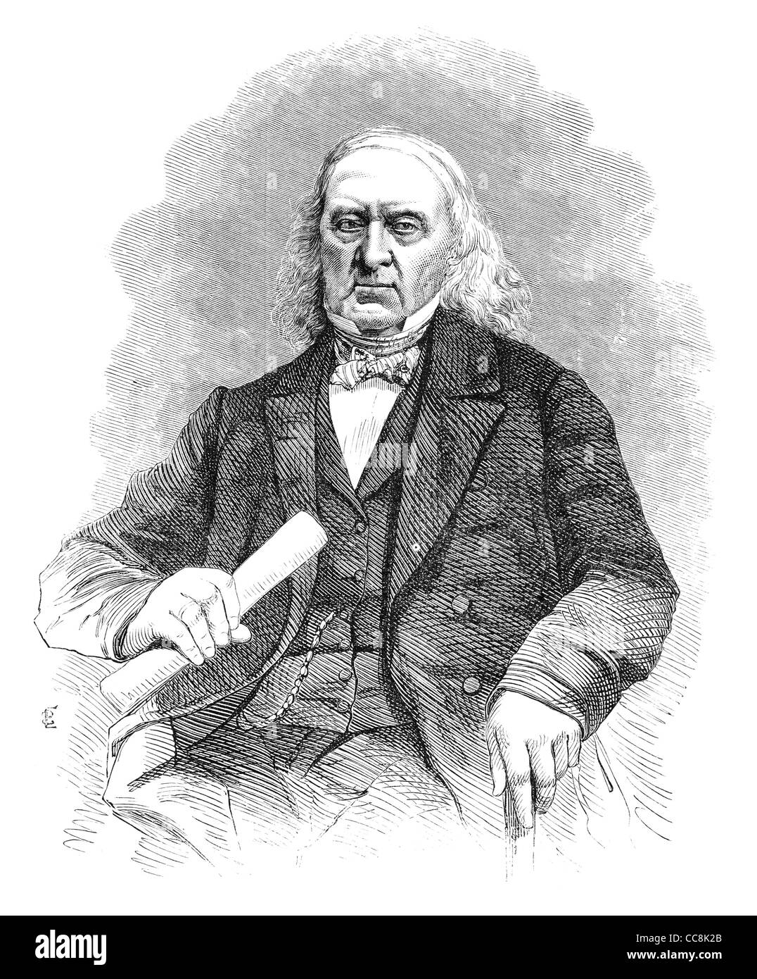 Pehr Sahlström in Sweden (1785-1866), homme politique. Gravure ancienne d'un magazine imprimé en 1866. Banque D'Images