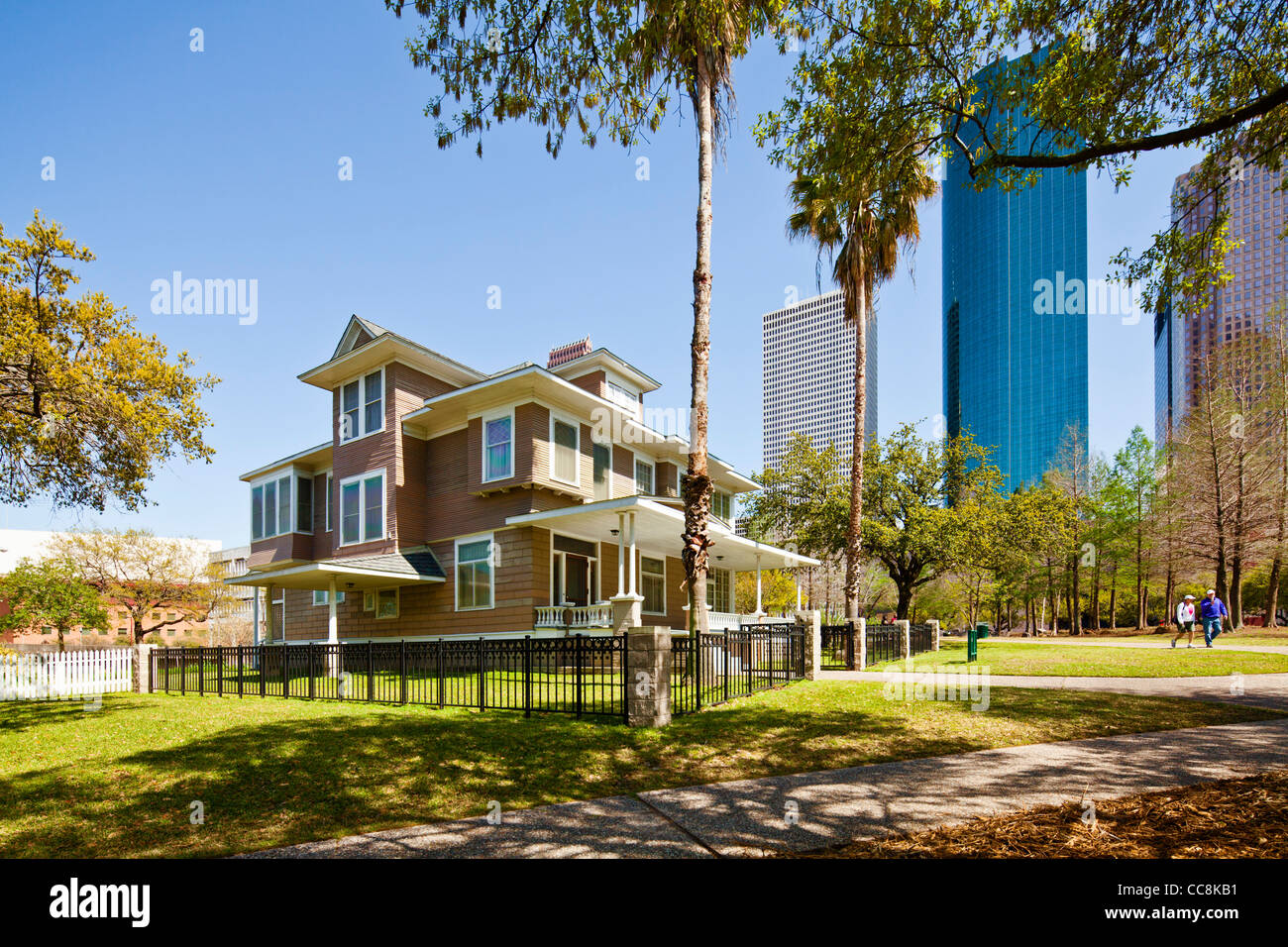 Staiti House, Sam Houston Park, Texas Banque D'Images