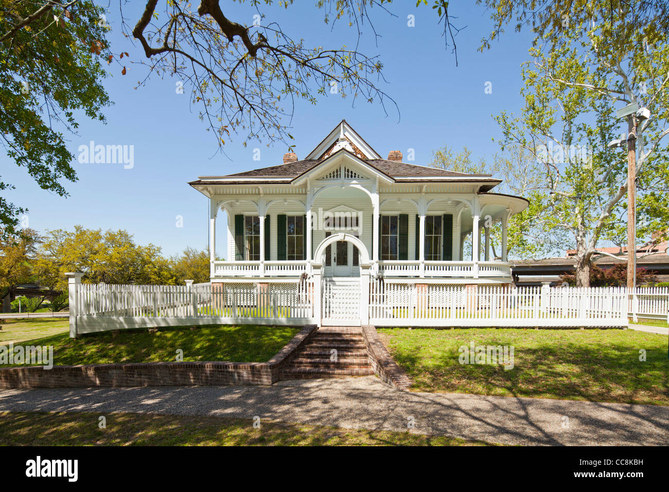 Pillot House, Sam Houston Park, Texas Banque D'Images