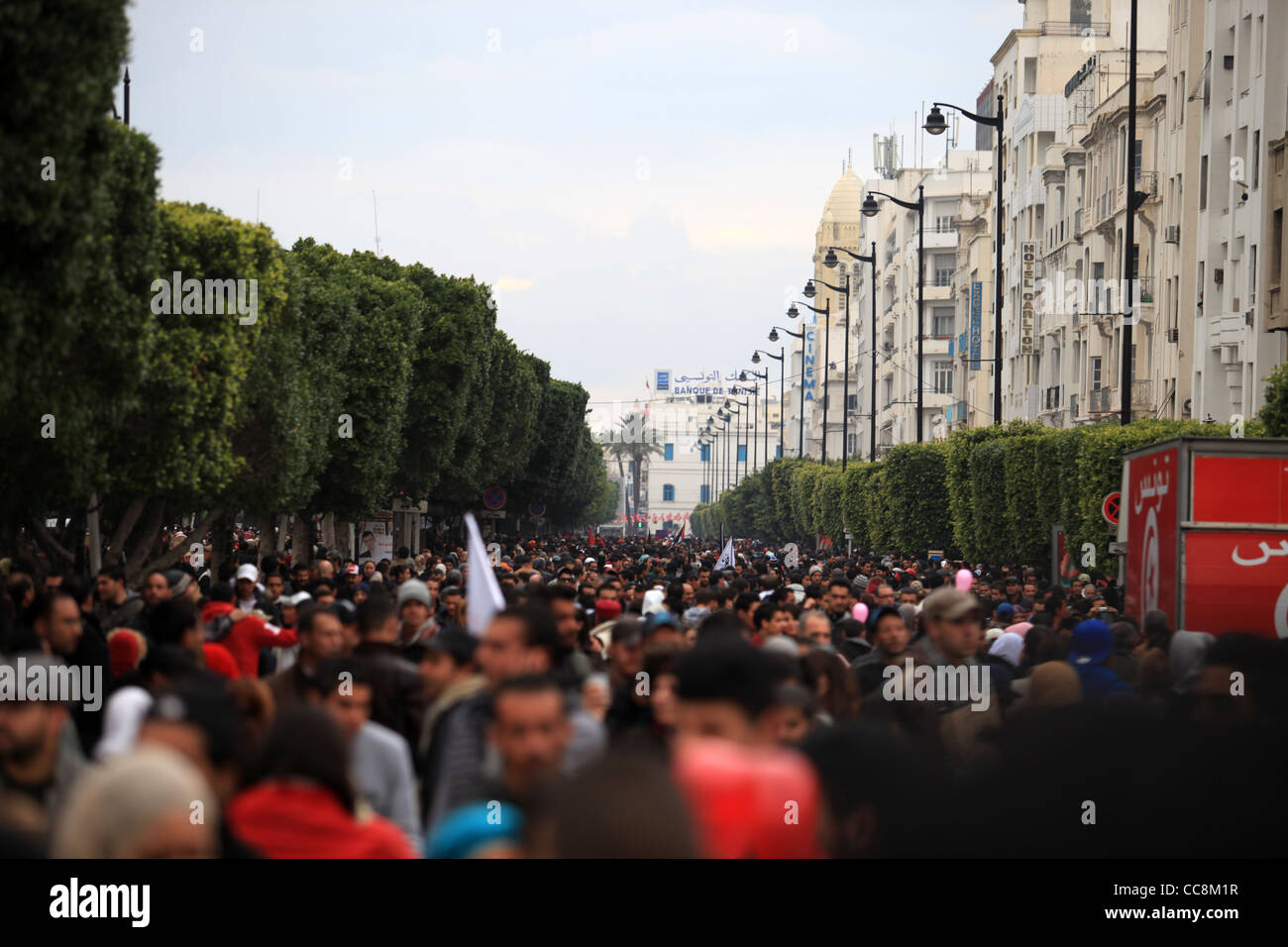 14 janvier 2012 la révolution tunisienne Banque D'Images