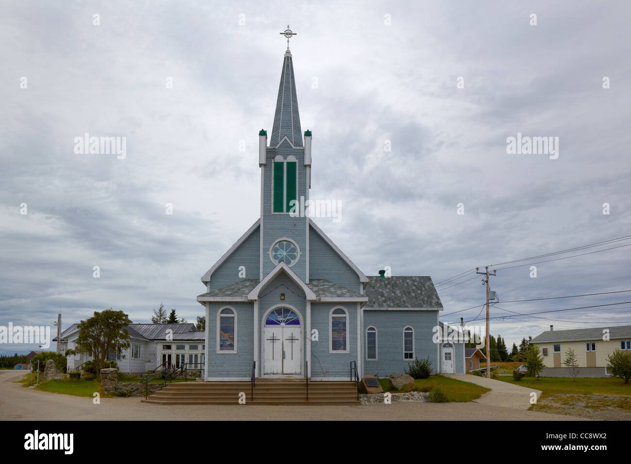 L'église Saint Georges, Mingan, au Québec, Canada Banque D'Images