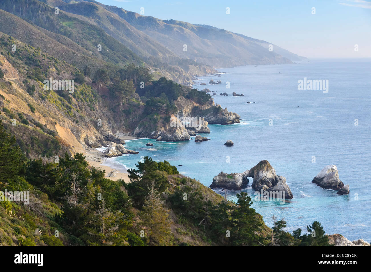 Big Sur la côte centrale, près de Monterey, Californie Banque D'Images