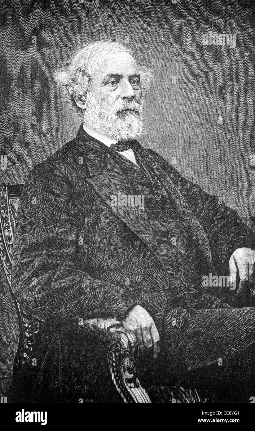 Robert E. Lee était le général en chef de l'armée confédérée aux États-Unis (American) Guerre Civile. Banque D'Images