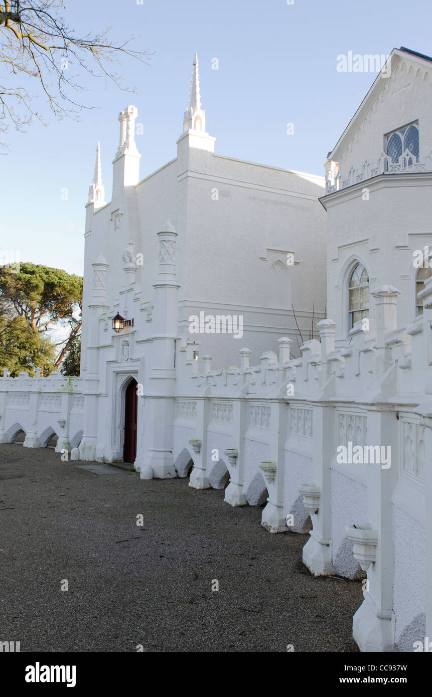 Porte d'accueil de Strawberry Hill House Horace Walpole. Banque D'Images