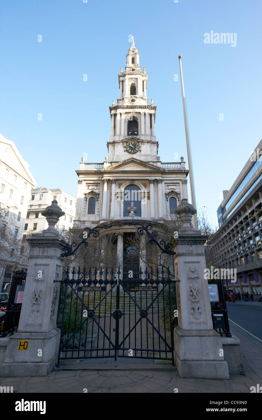 L'église St Mary le strand London England uk united kingdom Banque D'Images