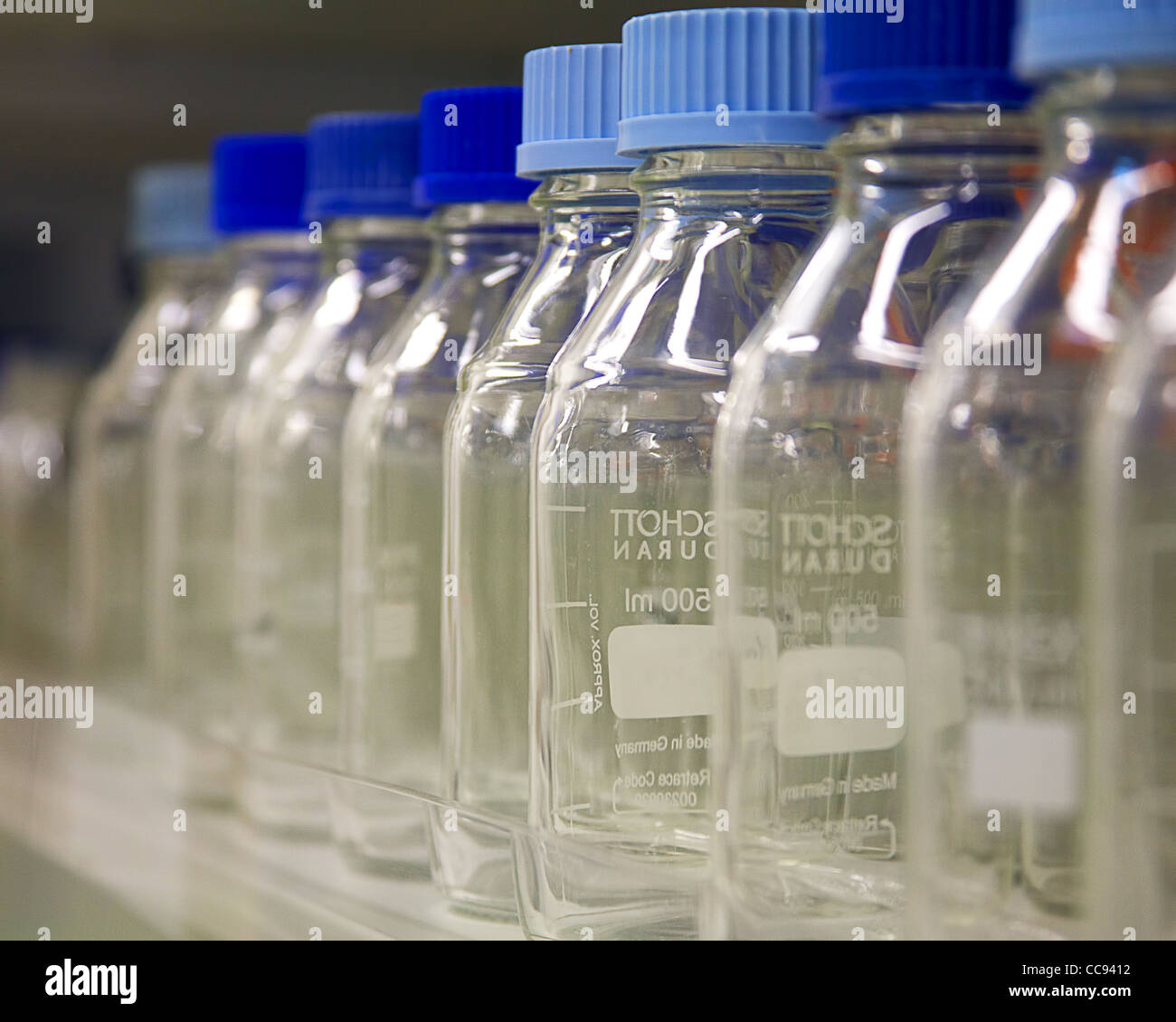 Lot De Bouteilles En Verre épaisses Pour Laboratoire - Capacités De 25 Ml à 1000 Ml - Bouchon à Vis - Neuf